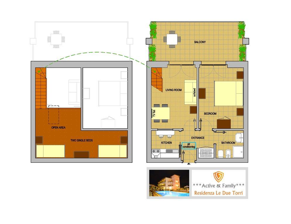 الشقق الفندقية ريفا ديل غاردافي  Residenza Le Due Torri المظهر الخارجي الصورة