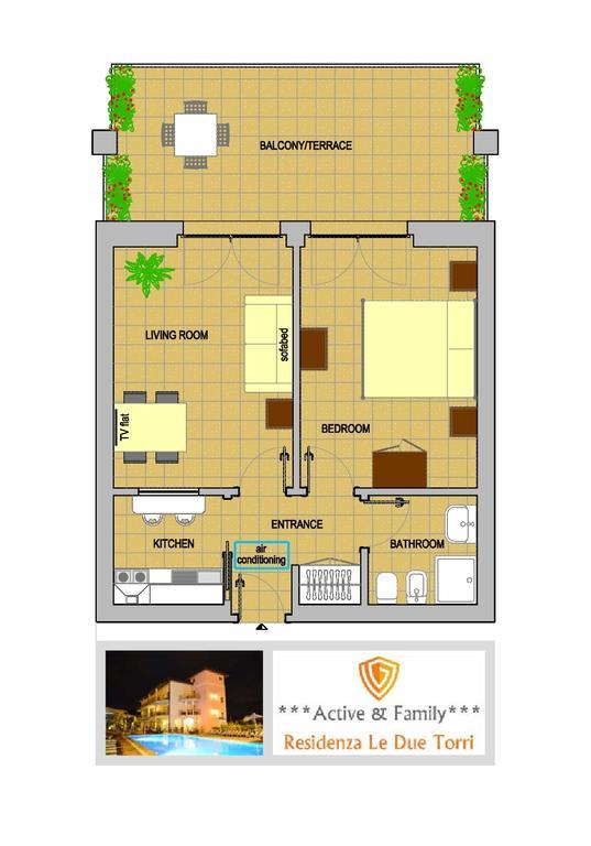 الشقق الفندقية ريفا ديل غاردافي  Residenza Le Due Torri المظهر الخارجي الصورة